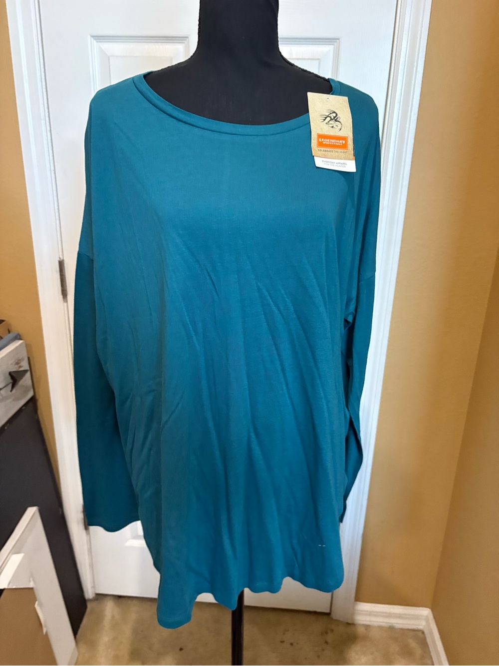 Legendary Whitetails Teal Long Sleeve Scoop Neck Top